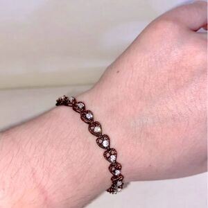 Retro Diamond‎ Heart Tennis Bracelet